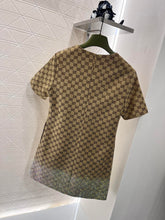 GG Beige Monogram Crystal Embellished Mini Dress